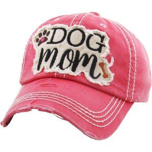 KBETHOS Dog Mom Distressed Embroidery Baseball Cap NWOT
